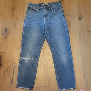 Madewell The Perfect Vintage Cropped denim Jean Size 27